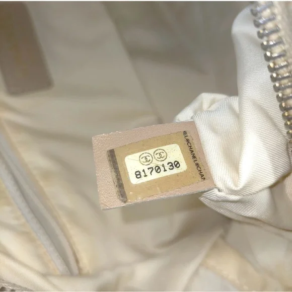 Chanel Hand Bag Beige Canvas Leather Woman Authentic Used - Picture 9 of 10